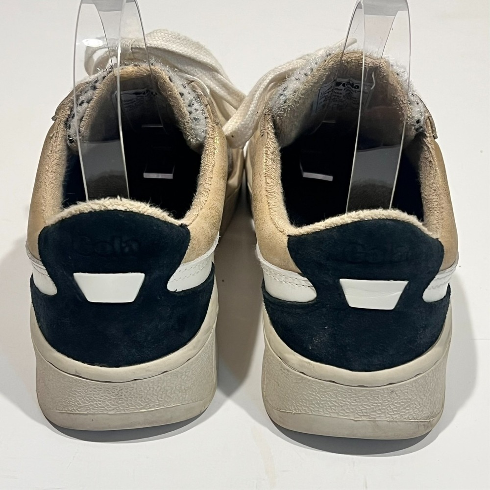 Gola Grandslam Mode Women's 7 Gold Animal Print Metallic Colorblock Sneakers - Picture 6 of 9